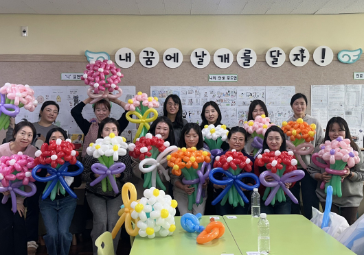 12월 13일 명지중학교 자원봉사캠프 풍선아트교육